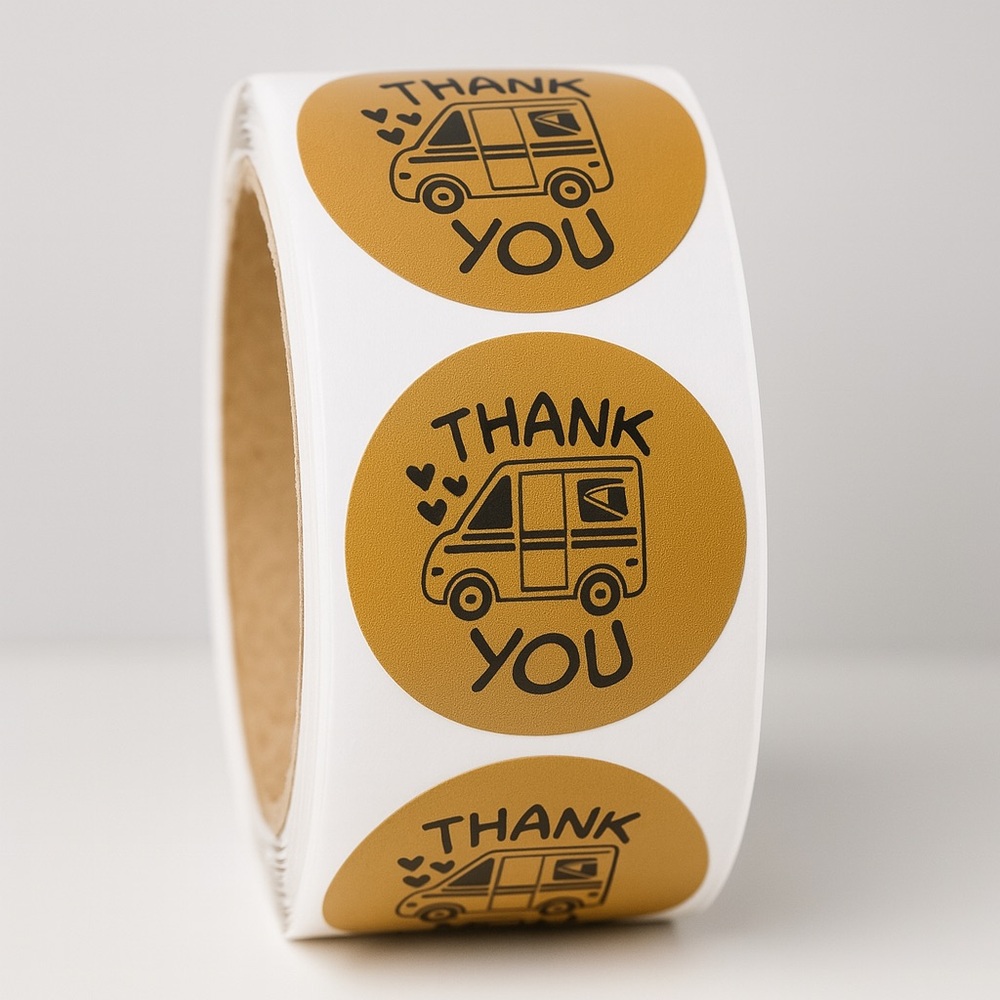 Thank You USPS Sticker, Thank You Sticker, Postal Mailbox Sticker | 100 pack